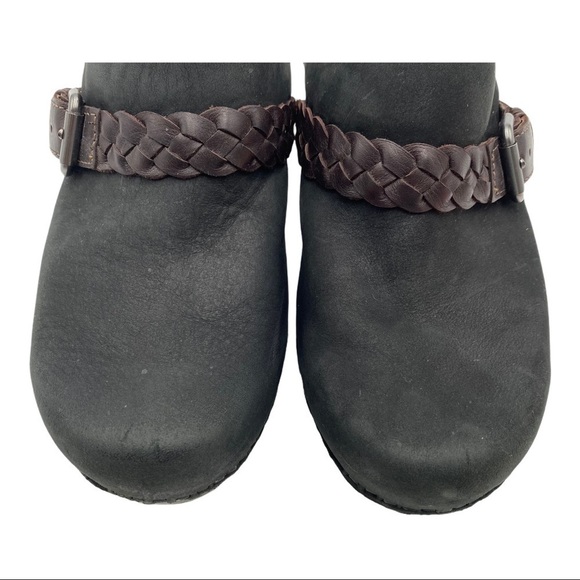 Dansko Black Melanie Nubuck Clog Size 40 - Picture 9 of 14